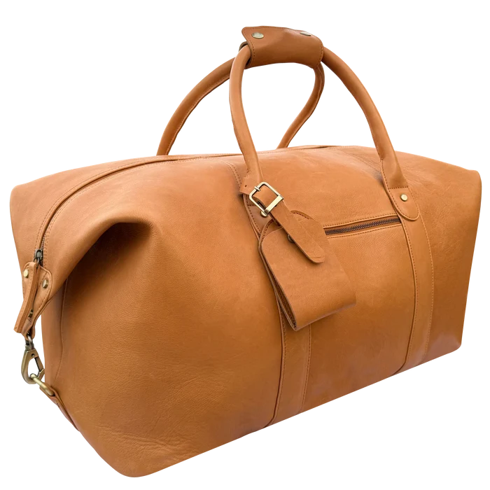Falcon Leather Duffle Bag for Men - Weekender Overnight Bag