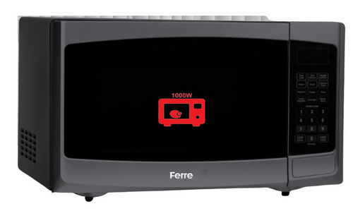 Ferre Microwave Finished Glass, 1000Watts, 45Lit, Black