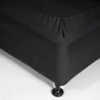 Fitted Valance King Single Black 107 W x 203 L x 33 H cm