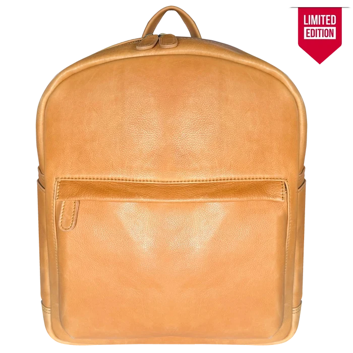 Full-Grain Leather Backpack - Laptop & Travel Rucksack