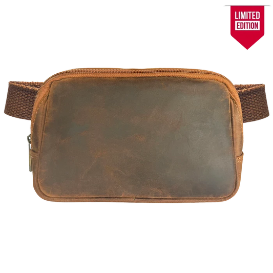 Full-Grain Leather Fanny Pack | Waist, Chest & Crossbody Sling Bag