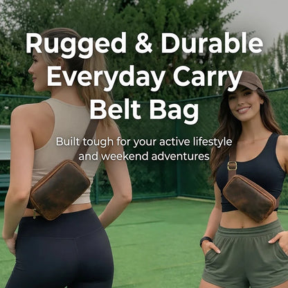 Full-Grain Leather Fanny Pack | Waist, Chest & Crossbody Sling Bag