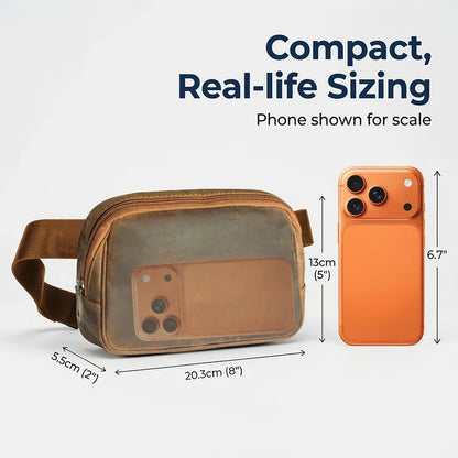 Full-Grain Leather Fanny Pack | Waist, Chest & Crossbody Sling Bag