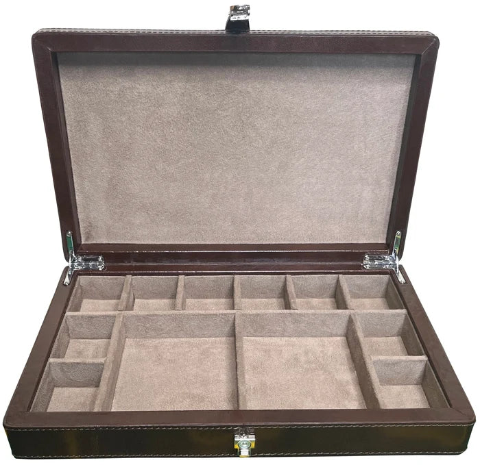 Full-Grain Leather Poker Chip Set | Complete Luxury Game Night Box