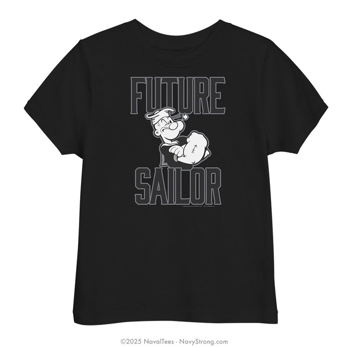 "Future Sailor Popeye" Toddler Tee | Black
