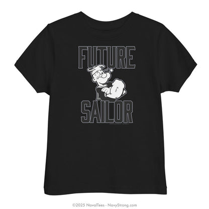 "Future Sailor Popeye" Toddler Tee | Black