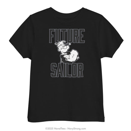 "Future Sailor Popeye" Toddler Tee | Black