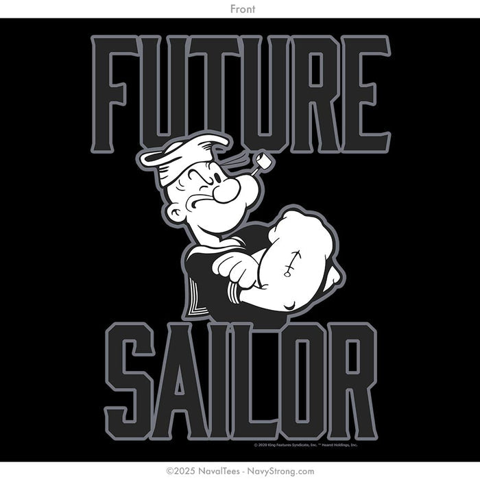 "Future Sailor Popeye" Toddler Tee | Black