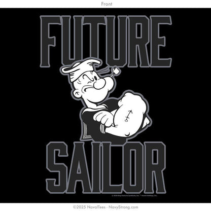 "Future Sailor Popeye" Toddler Tee | Black