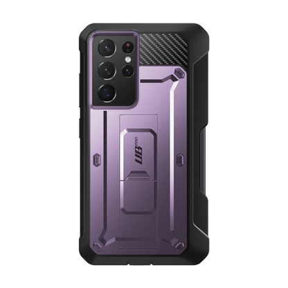 Galaxy S21 Ultra Unicorn Beetle Pro Rugged Case with S-Pen Holder - Metallic Purple