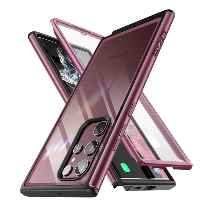 Galaxy S22 Ultra Unicorn Beetle EDGE XT Bumper Case-Burgundy