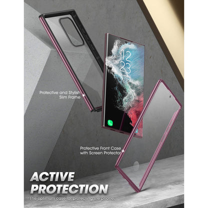 Galaxy S22 Ultra Unicorn Beetle EDGE XT Bumper Case-Burgundy