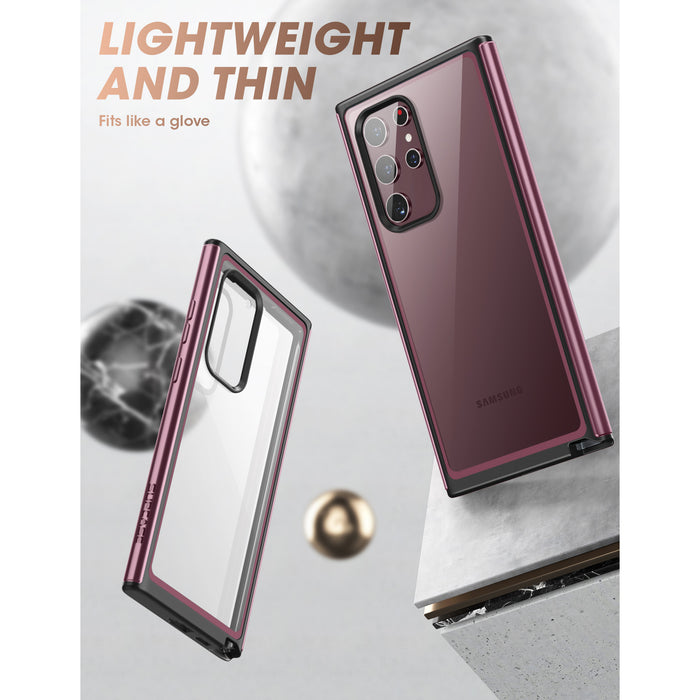 Galaxy S22 Ultra Unicorn Beetle EDGE XT Bumper Case-Burgundy