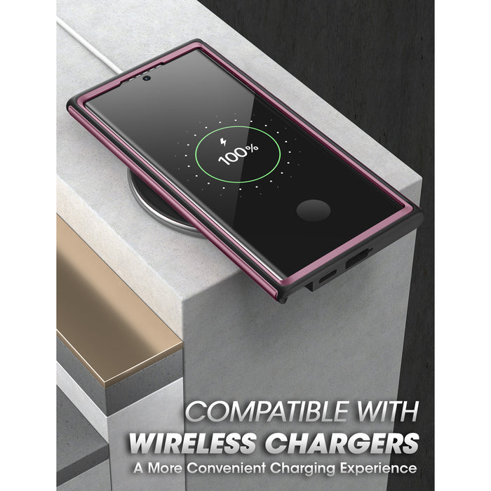 Galaxy S22 Ultra Unicorn Beetle EDGE XT Bumper Case-Burgundy