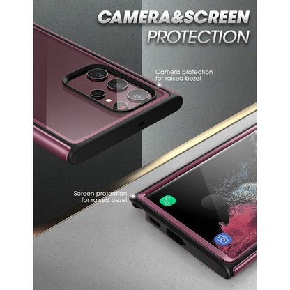 Galaxy S22 Ultra Unicorn Beetle EDGE XT Bumper Case-Burgundy