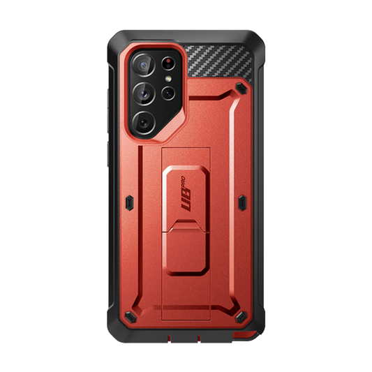 Galaxy S22 Ultra Unicorn Beetle PRO Rugged Case-Metallic Red