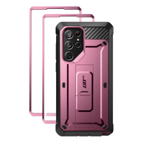 Galaxy S22 Ultra Unicorn Beetle PRO Screen Protector Case-Burgundy
