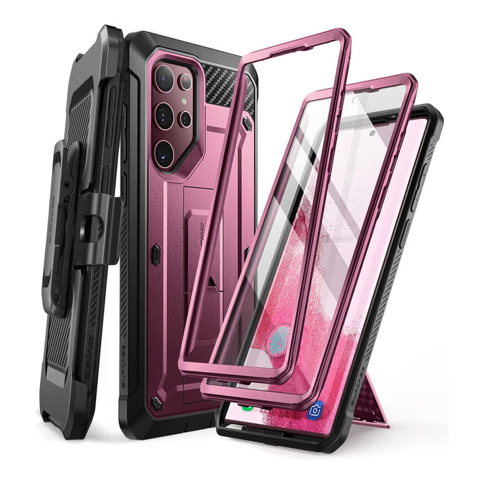 Galaxy S22 Ultra Unicorn Beetle PRO Screen Protector Case-Burgundy