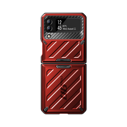 Galaxy Z Flip3 Unicorn Beetle PRO Rugged Case with Belt Clip-Metallic Red
