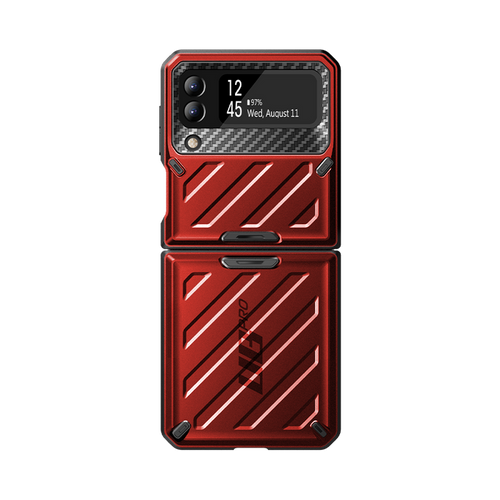 Galaxy Z Flip3 Unicorn Beetle PRO Rugged Case with Belt Clip-Metallic Red