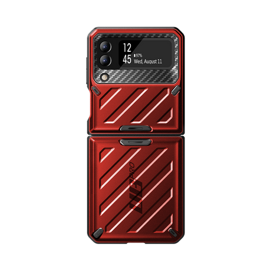 Galaxy Z Flip3 Unicorn Beetle PRO Rugged Case with Belt Clip-Metallic Red