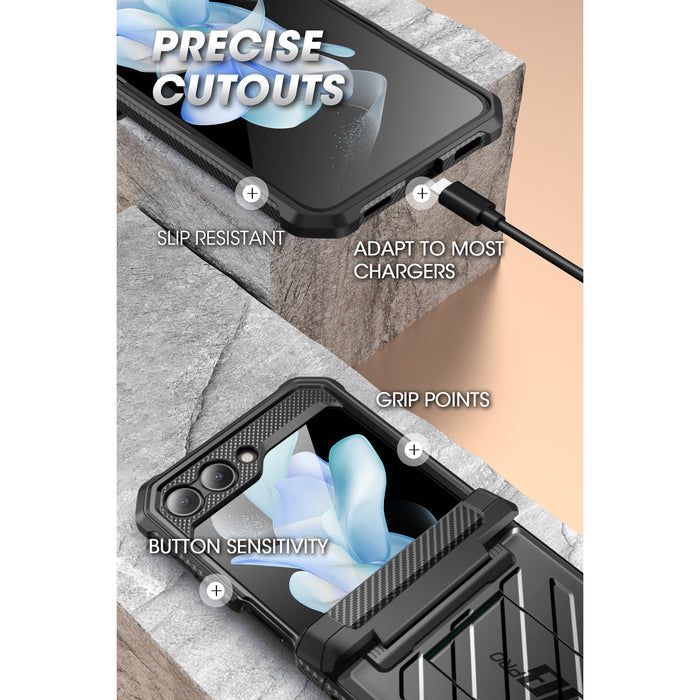 Galaxy Z Flip5 Unicorn Beetle PRO Rugged Case with Belt Clip(open box)-Black