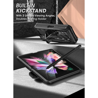Galaxy Z Fold3 Unicorn Beetle PRO Rugged Case with S-Pen Holder-Black