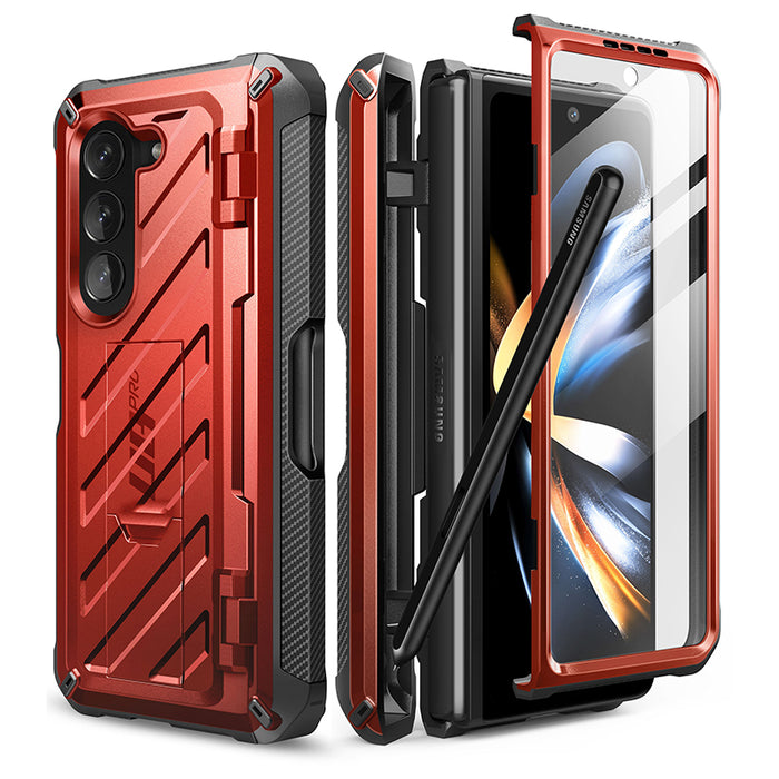 Galaxy Z Fold5 Unicorn Beetle PRO Rugged Case with S-Pen Holder(open box)-Metallic Red
