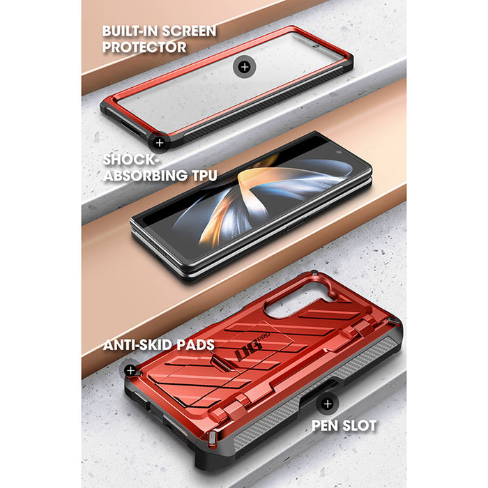 Galaxy Z Fold5 Unicorn Beetle PRO Rugged Case with S-Pen Holder(open box)-Metallic Red