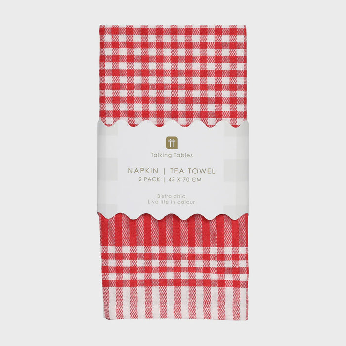 Gingham Fabric Napkins - Red