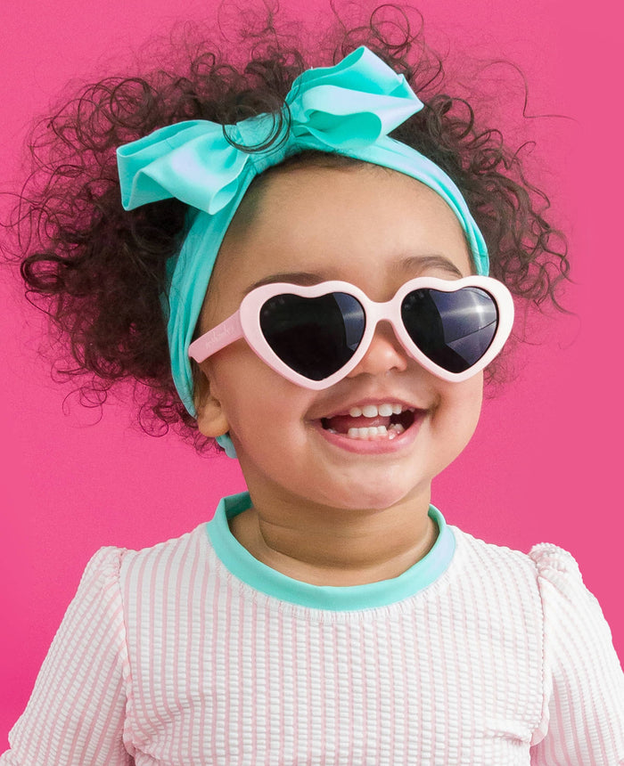 Girls Island Blue Swim + Active Bow Headband