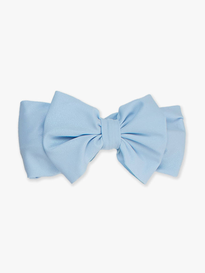 Girls Light Blue Shimmer Swim + Active Bow Headband