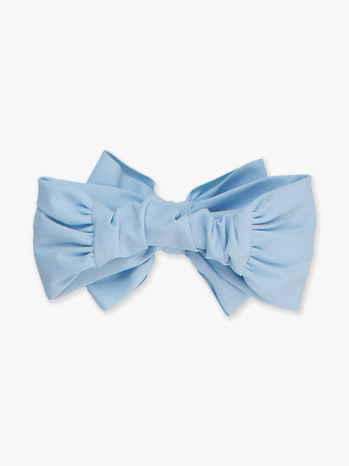 Girls Light Blue Shimmer Swim + Active Bow Headband