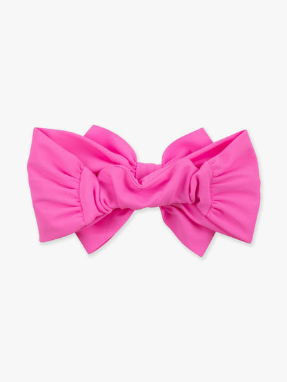 Girls Neon Pink Swim + Active Bow Headband
