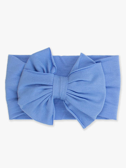 Girls Periwinkle Blue Big Bow Headband