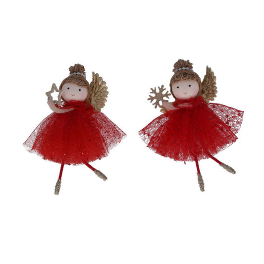 Gisela Graham Fabric Christmas Fairy Decoration