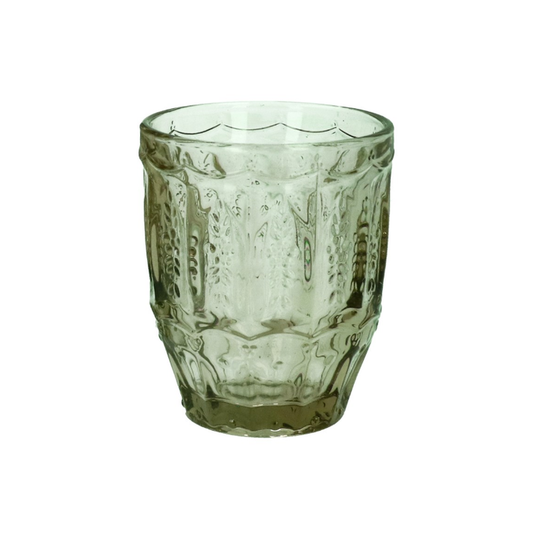 Gisela Graham Green Pressed Glass Tumbler