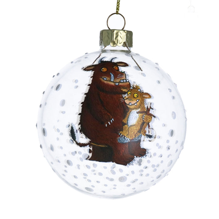 Gisela Graham The Gruffalo Clear Glass Bauble - Baby's 1st Christmas