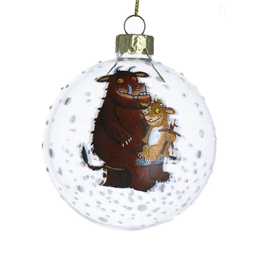 Gisela Graham The Gruffalo Clear Glass Bauble - Baby's 1st Christmas