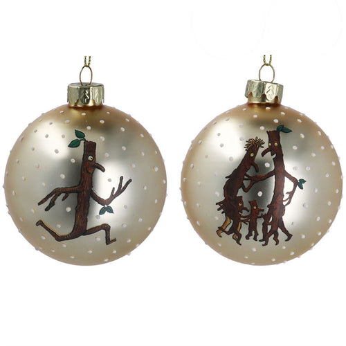 Gisela Graham The Gruffalo Gold Matt Glass Bauble