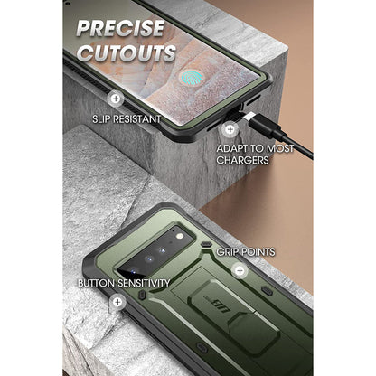 Google Pixel 6 Pro Unicorn Beetle PRO Rugged Holster Case-Dark Green