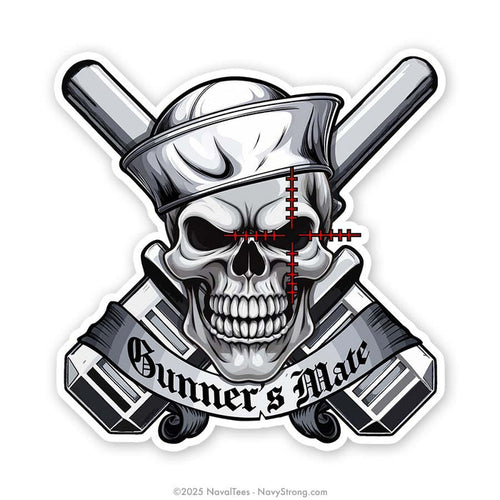 "Gunner Skull" | 5 inch Vinyl Decal