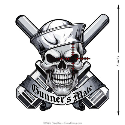 "Gunner Skull" | 5 inch Vinyl Decal