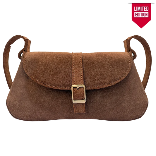 Halley Suede Sling Bag for Women - Minimalist Trapezoid Shoulder Bag