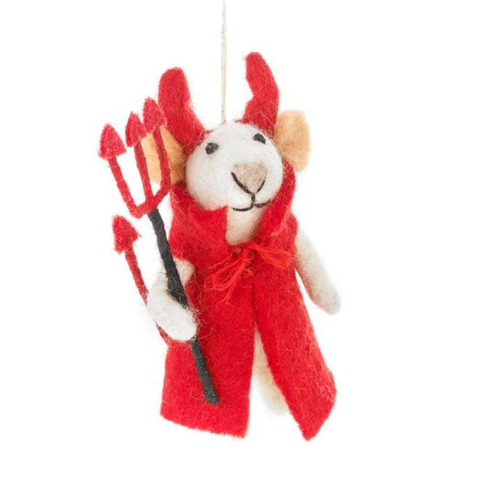 Halloween Felt Decoration - Devil Mouse