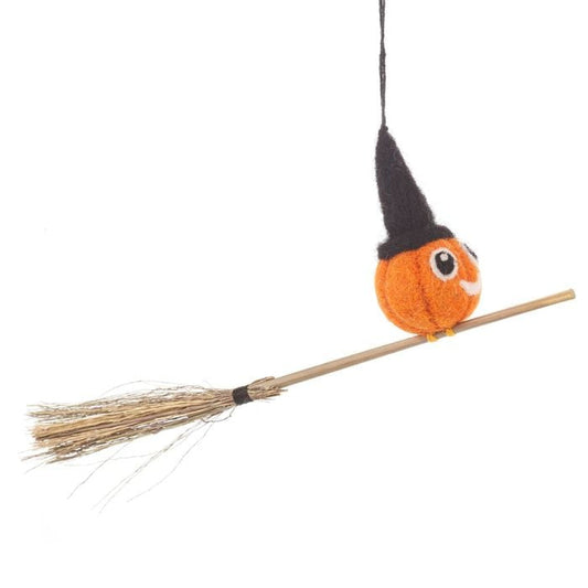 Halloween Felt Decoration - Flying Pumpkin