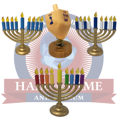 Hanukkah Menorah Dreidel Bobbles