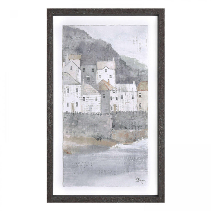 Hazy Shore Framed Print
