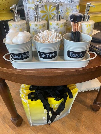 Herb Chalkboard Pot Set w/Tray
