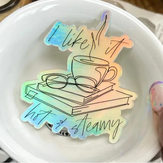Hot & Steamy Holographic Sticker